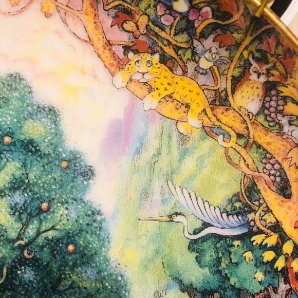 Vtg Bill Bell Art "Paradise" Porcelain Collectors Plate Numbered Religious - Picture 6 of 7